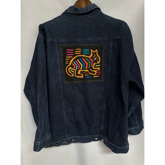 Geoffrey Hunter Jackets & Blazers - Women’s Geoffrey Hunter Cat Jean Jacket Size 2X